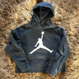 Jordan Girls black hoodie size Large.  Great Condition.